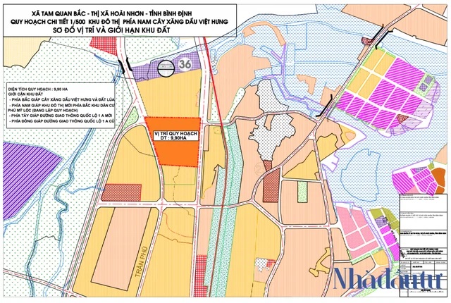 Bình Định tìm nhà đầu tư cho khu đô thị gần 800 tỷ đồng ( Vị trí khu đất dự án khu đô thị phía nam cây xăng dầu Việt Hưng)