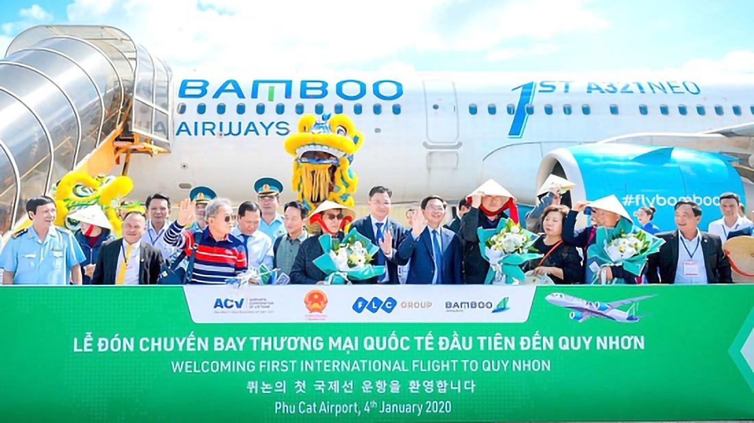 Chuyến bay quốc tế đầu tiên đến Quy Nhơn