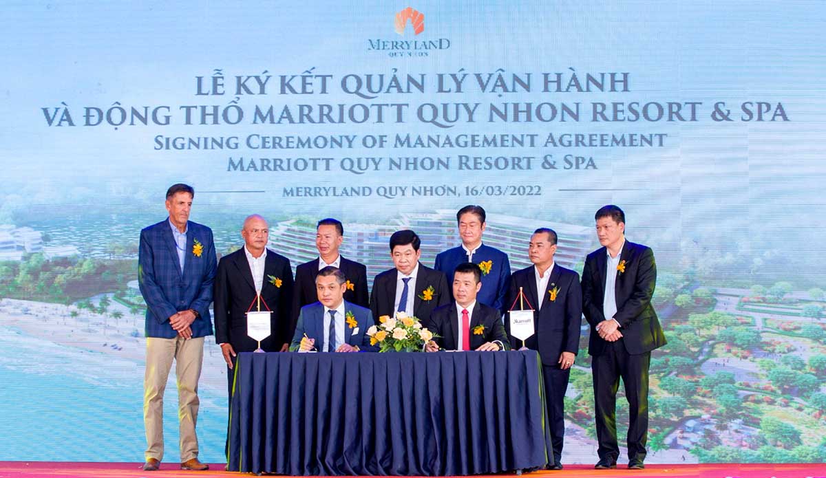 Hưng Thịnh ký kết hợp tác và động thổ khách sạn 5 sao Marriott Resort & Spa tại MerryLand Quy Nhơn